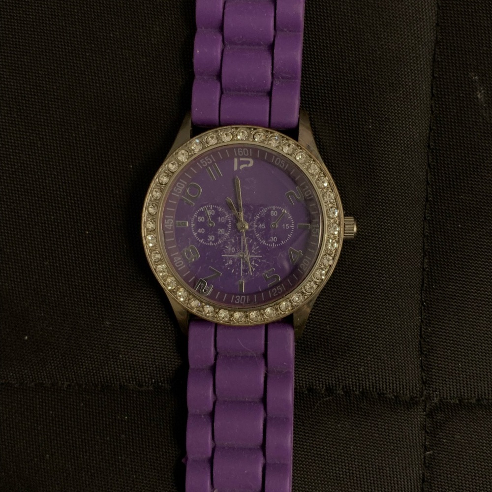 Darice Purple Women's Watch with Crystal Accents